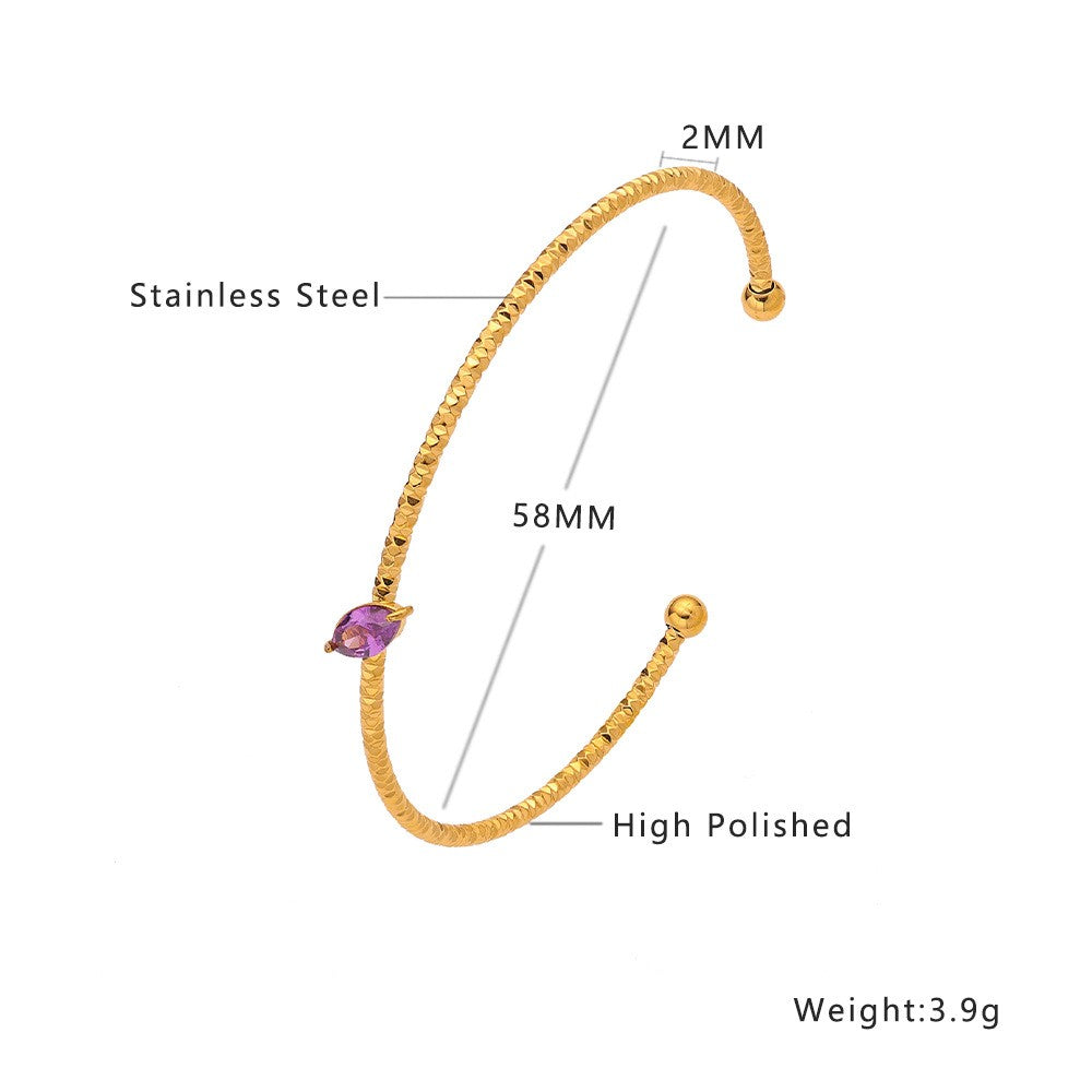 Stainless Steel Jewelry Minimalist Fashion Bangle