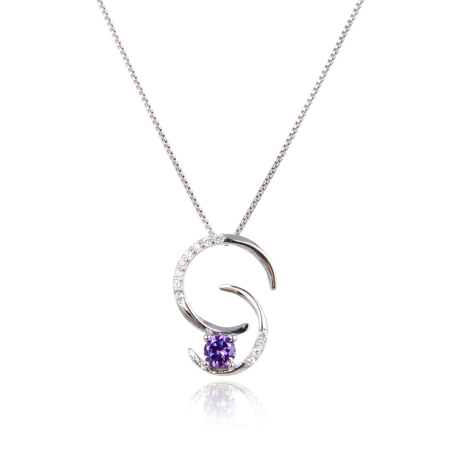 Collar de moda de plata de ley 925