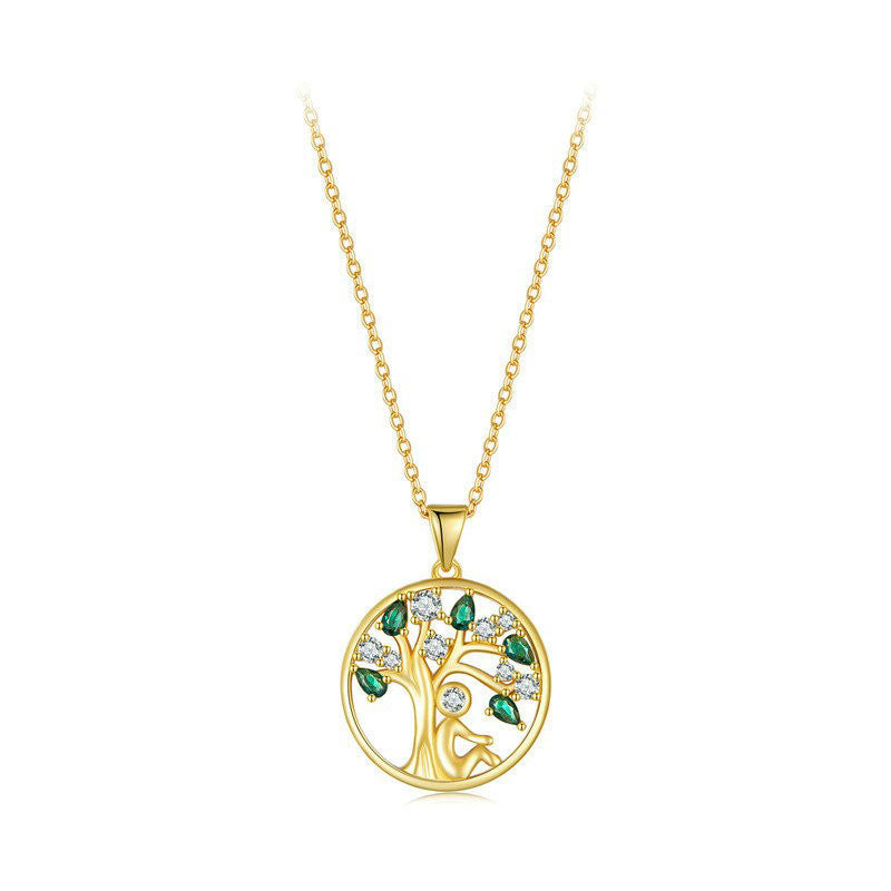 925 Sterling Silver Tree of Life Fashion Necklace