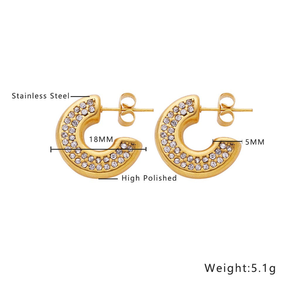 Stainless Steel Fashion Hoop Earrings