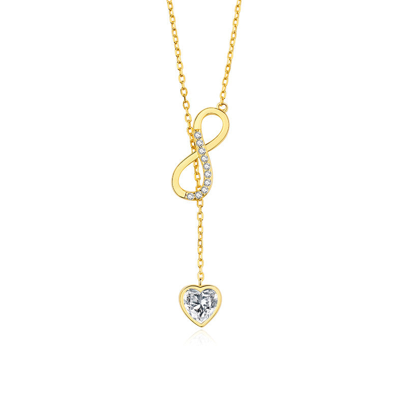 925 Sterling Silver Infinity Fashion Necklace