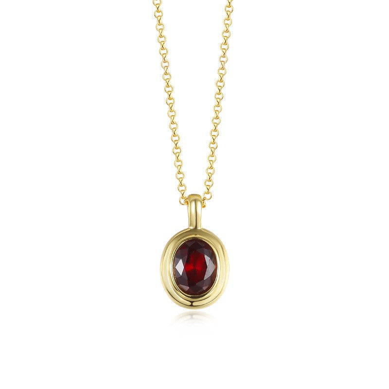 925 Sterling Silver Zircon Pendant Necklace