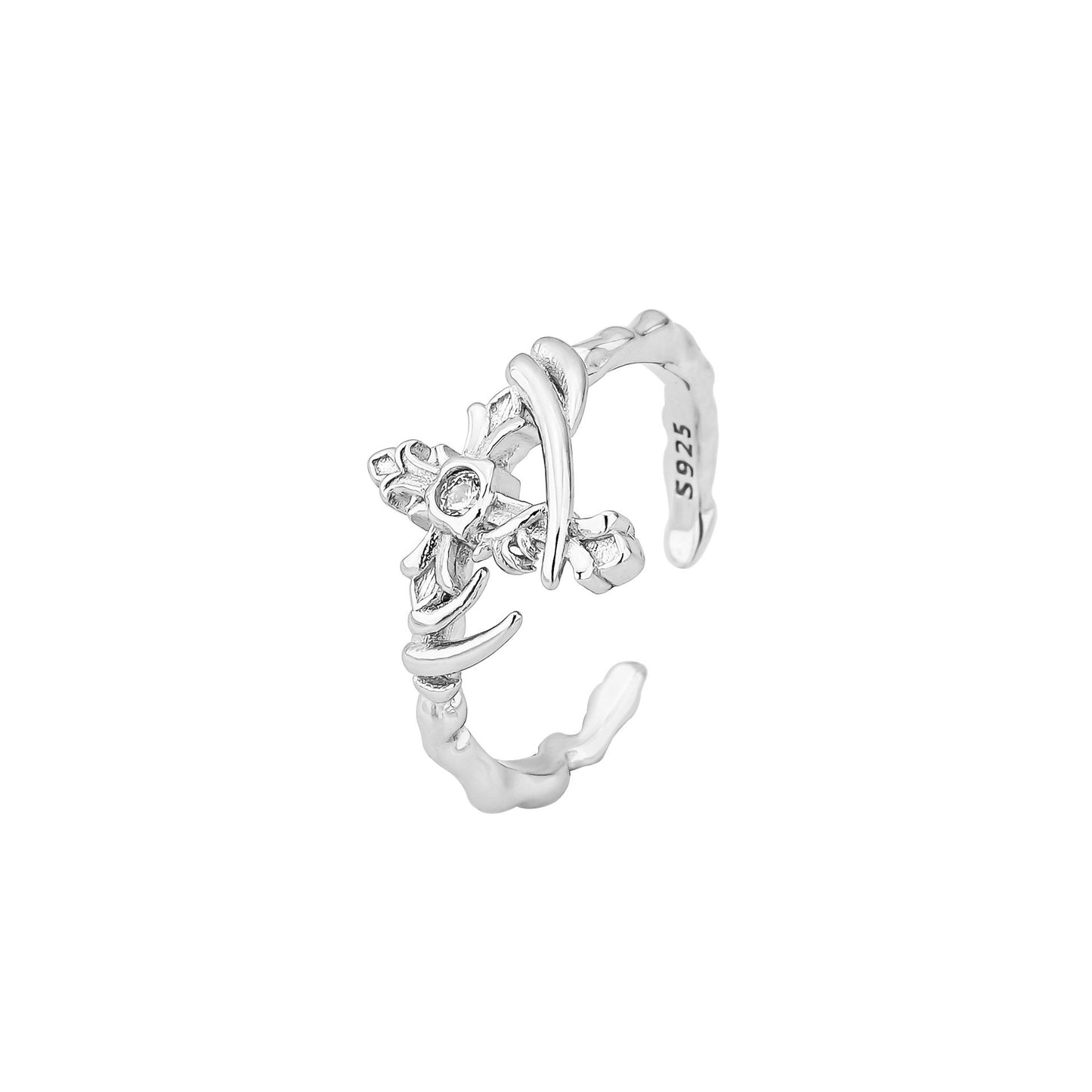 925 Sterling Silver Cross Fashion Ring