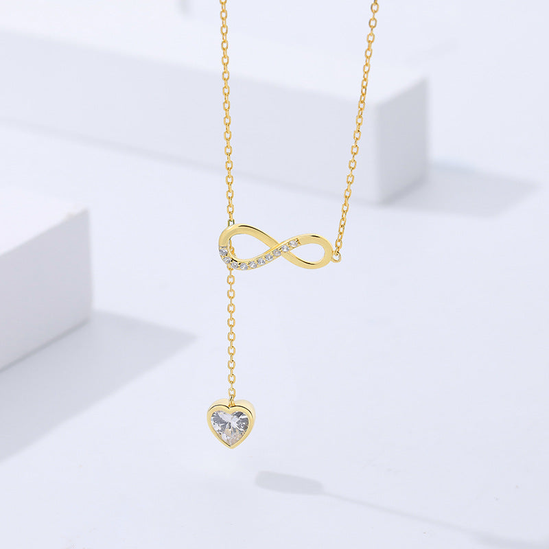 925 Sterling Silver Infinity Fashion Necklace