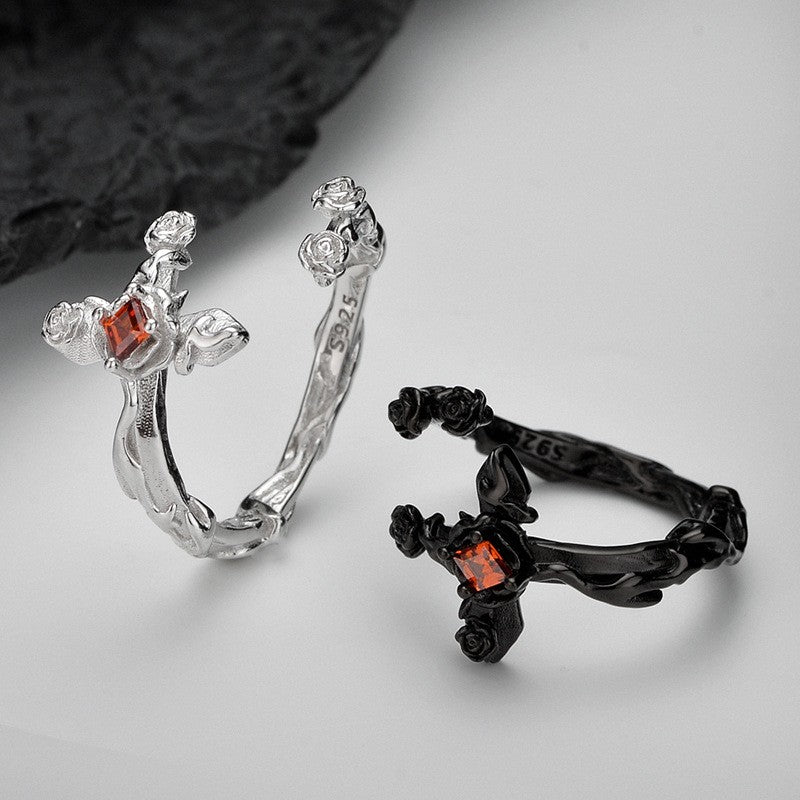 925 Sterling Silver Cross Fashion Ring