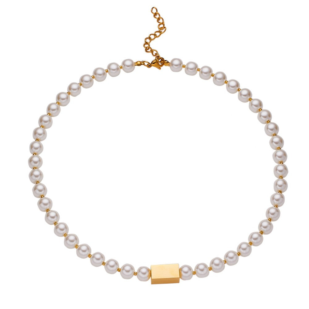Stainless Steel Fashion Pearl Necklace