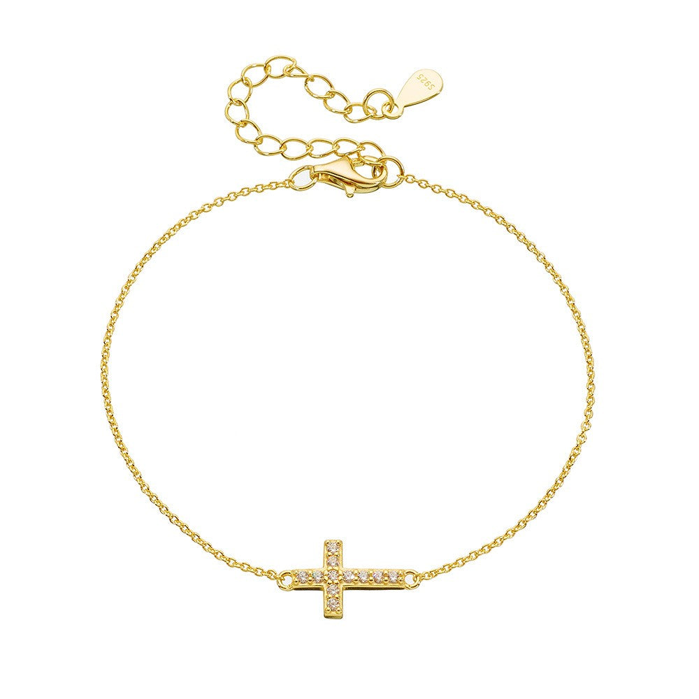 925 Sterling Silver Cross Bracelet