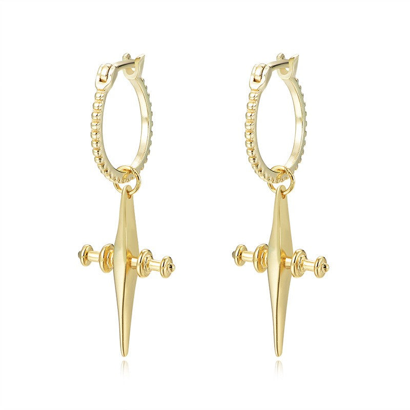 925 Sterling Silver Cross Earrings