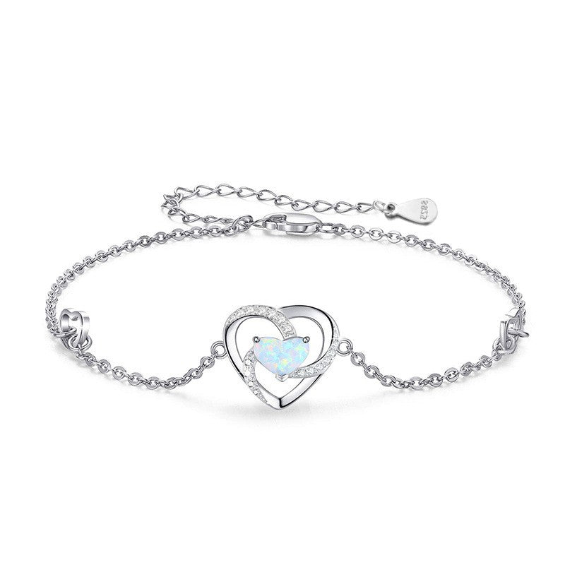 925 Sterling Silver Heart Fashion Bracelet