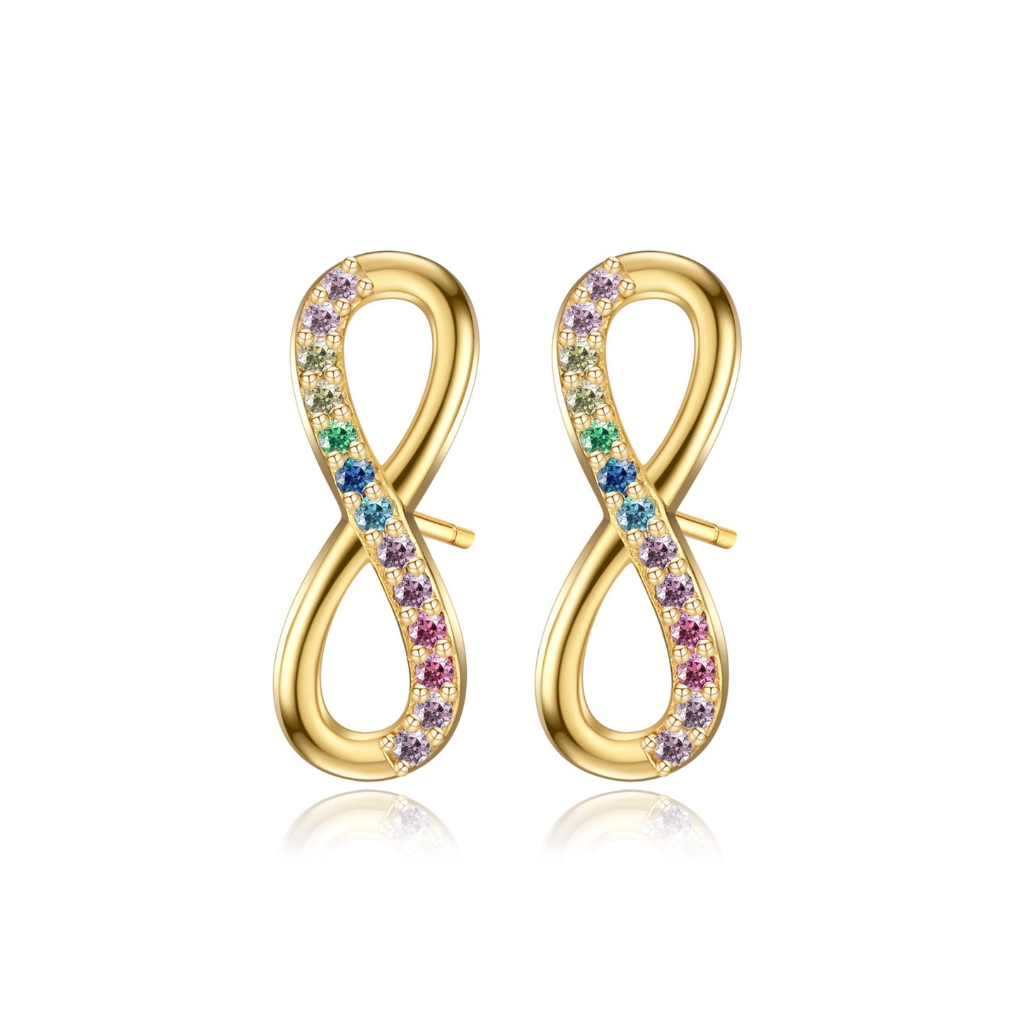 925 Sterling Silver Infinity Fashion Earrings