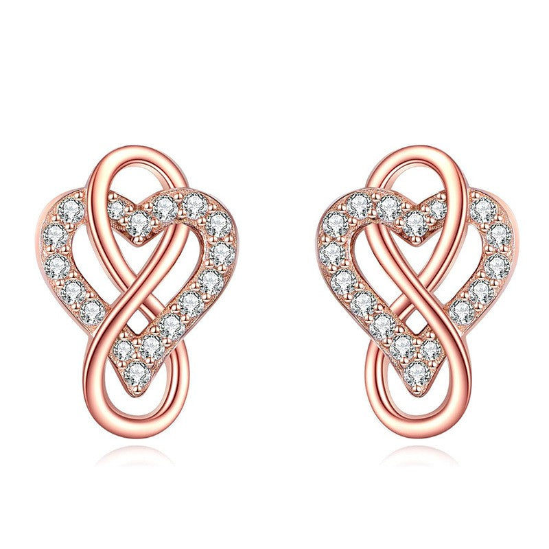 925 Sterling Silver Infinity Fashion Earrings