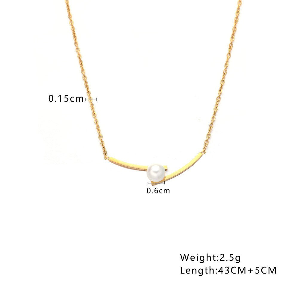 Stainless Steel Jewelry Fashion Pearl Necklace