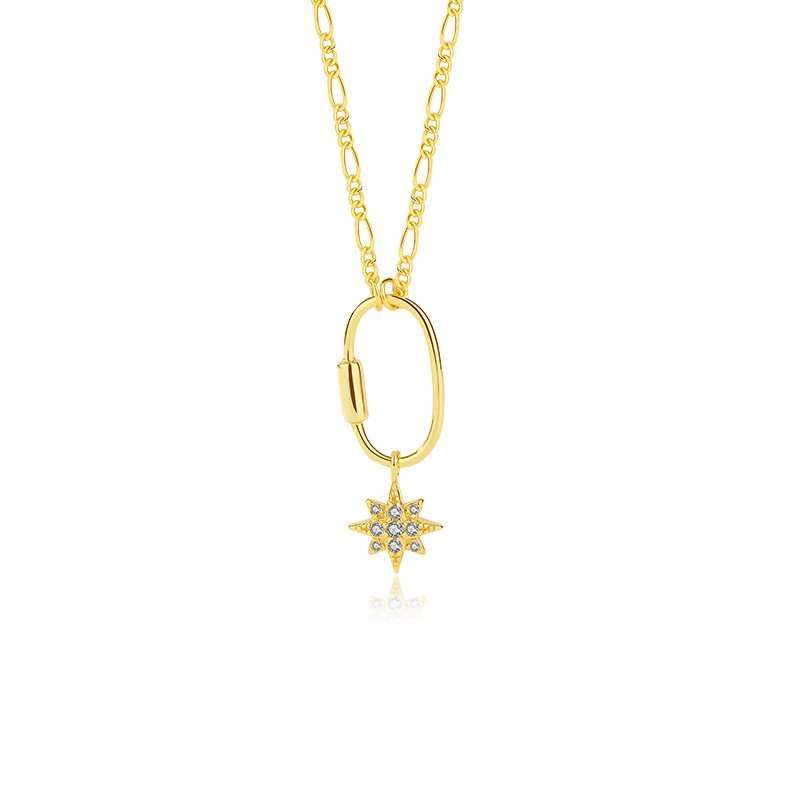925 Sterling Silver Star Pendant Necklace