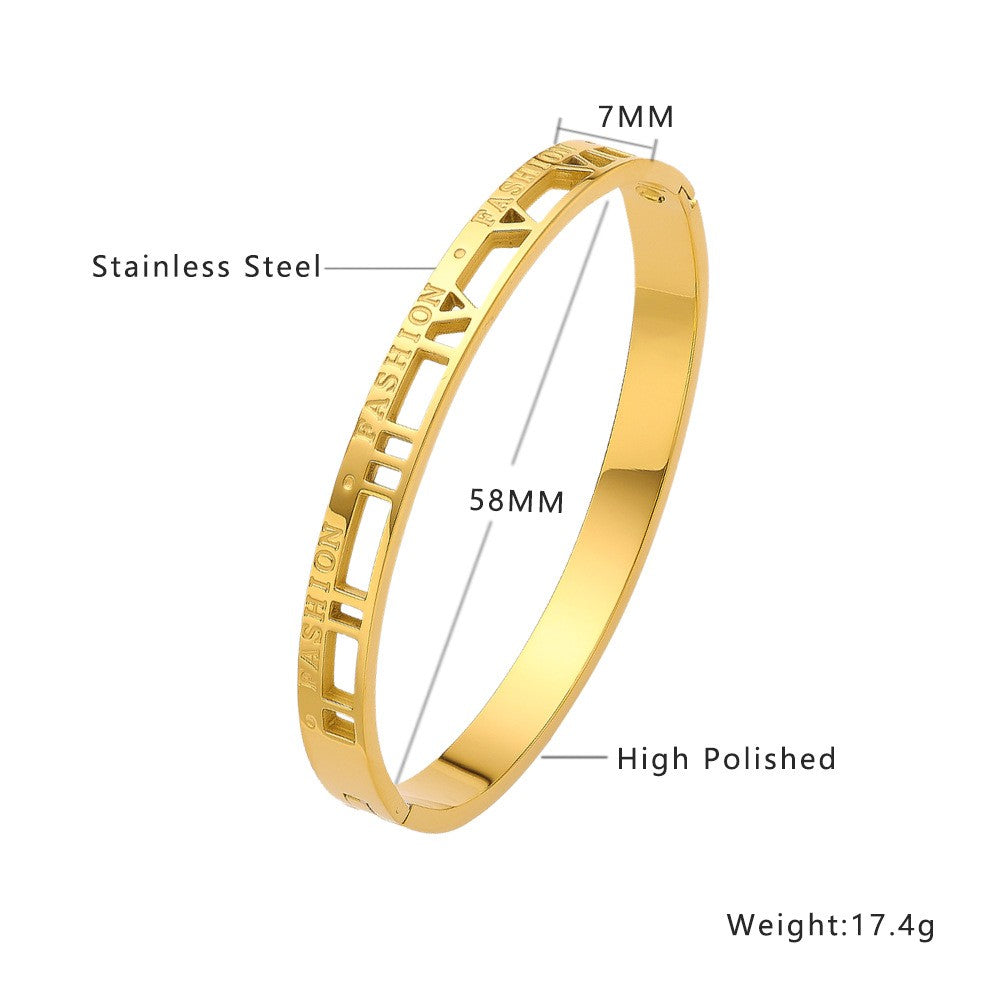 Stainless Steel Minimalist Fashion Bangle