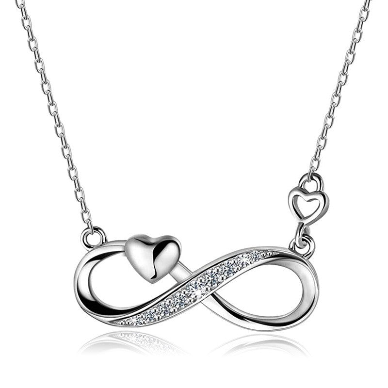 925 Sterling Silver Infinity Fashion Necklace