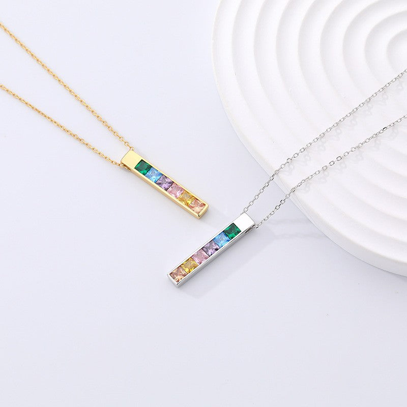 925 Sterling Silver Zircon Pendant Necklace