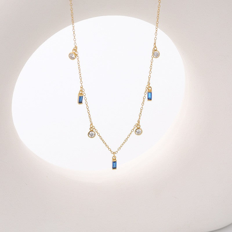 925 Sterling Silver Zircon Pendant Necklace