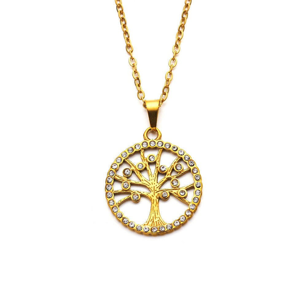 Stainless Steel Tree of Life Fashion Necklace