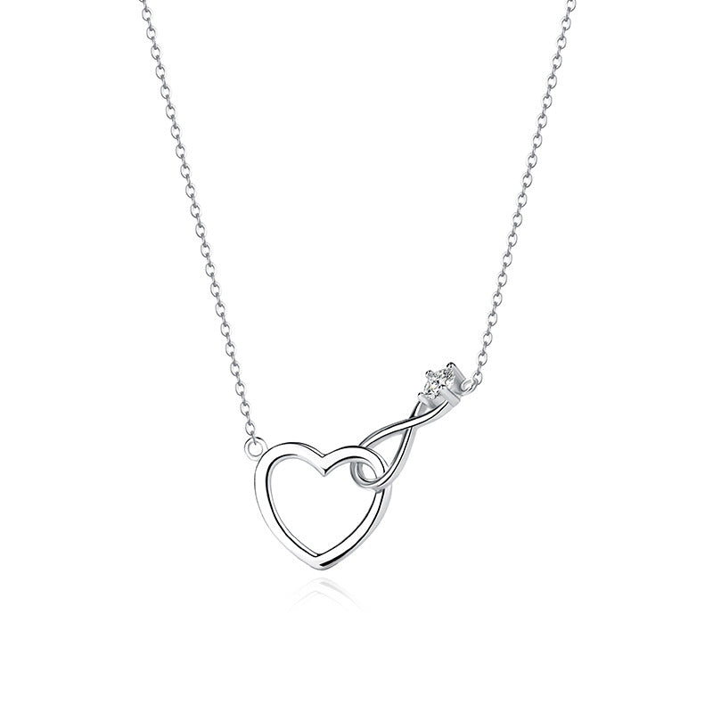 Collar de moda infinito de plata de ley 925