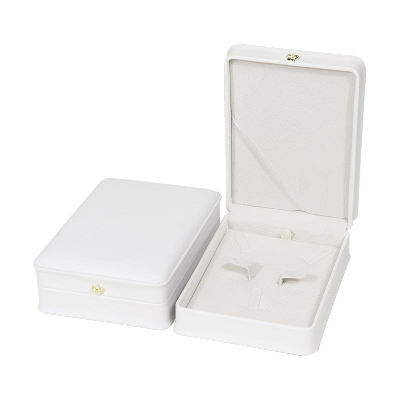 Elegant PU Crown Small Jewelry Set Box: Ring, Necklace & Earring Trio