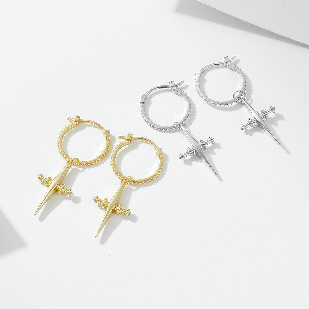 925 Sterling Silver Cross Earrings