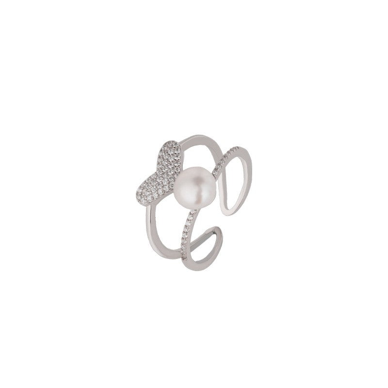 925 Sterling Silver Pearl Fashion Ring