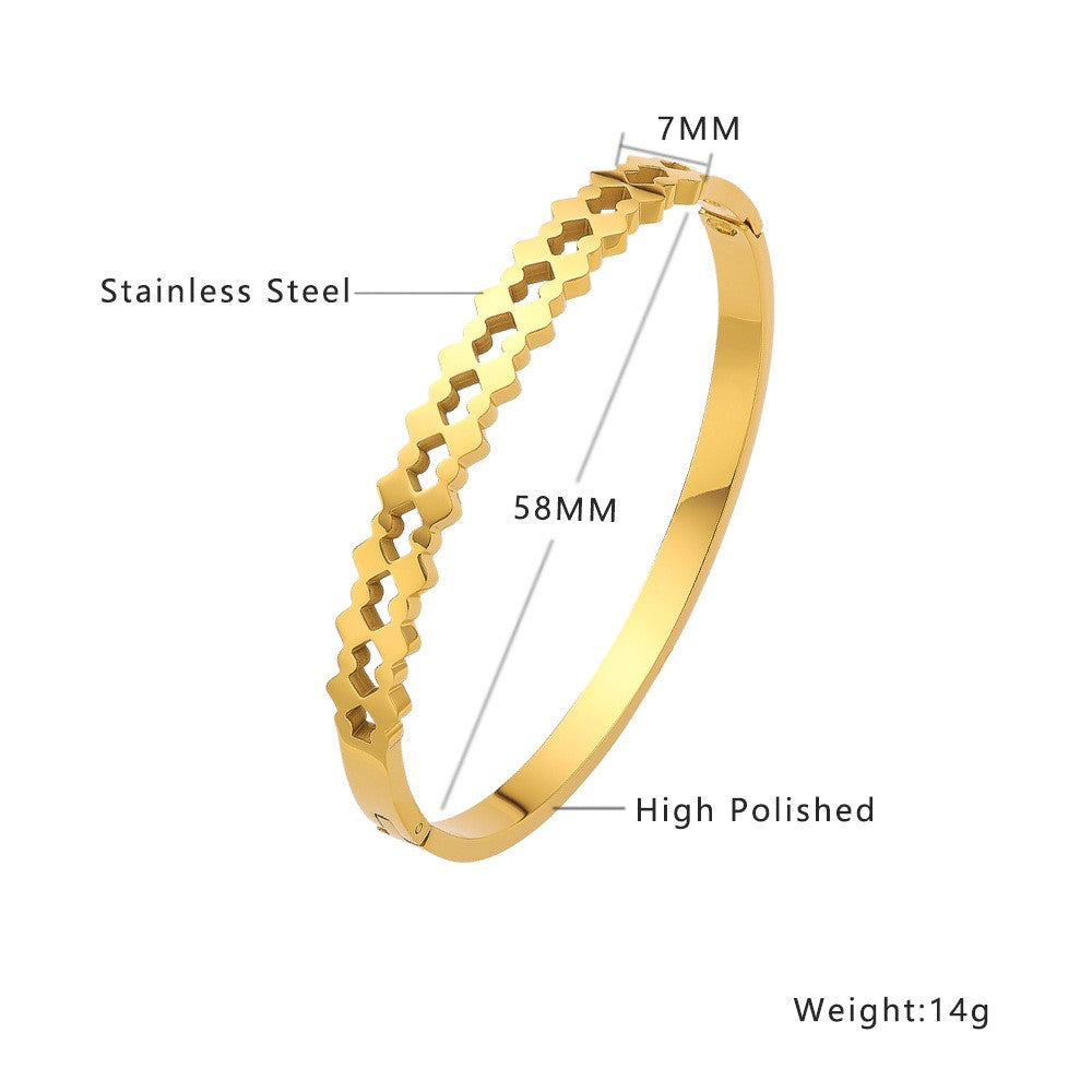 Stainless Steel Jewelry Minimalist Fashion Bangle