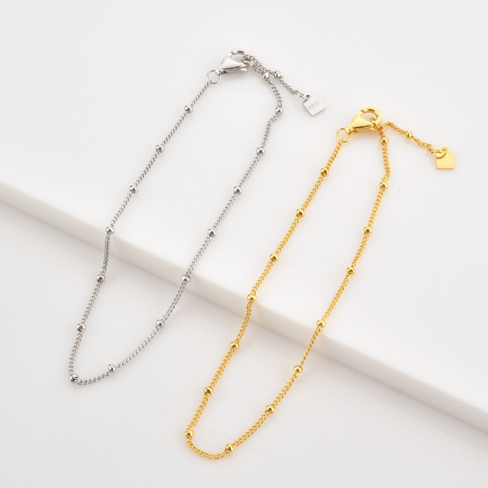 925 Sterling Silver Satellite Chain Fashion Bracelet