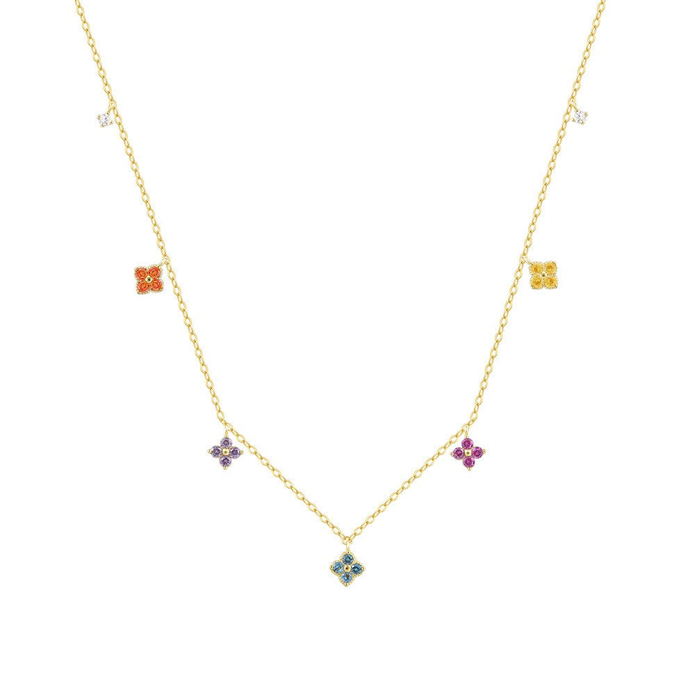 925 Sterling Silver Zircon Pendant Necklace