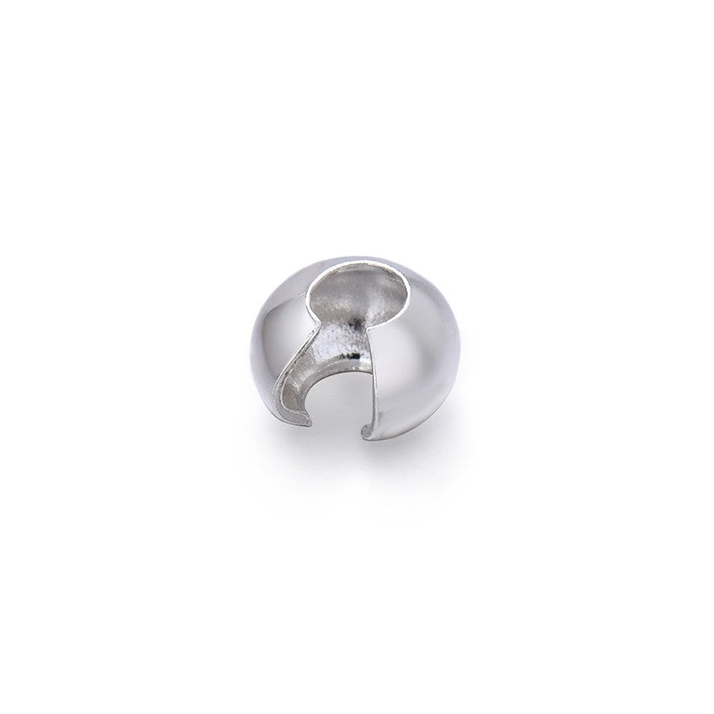 925 Sterling Silver Crimp Cover 2.5mm 3mm 3.5mm 4mm For Ends Jewelry DIY