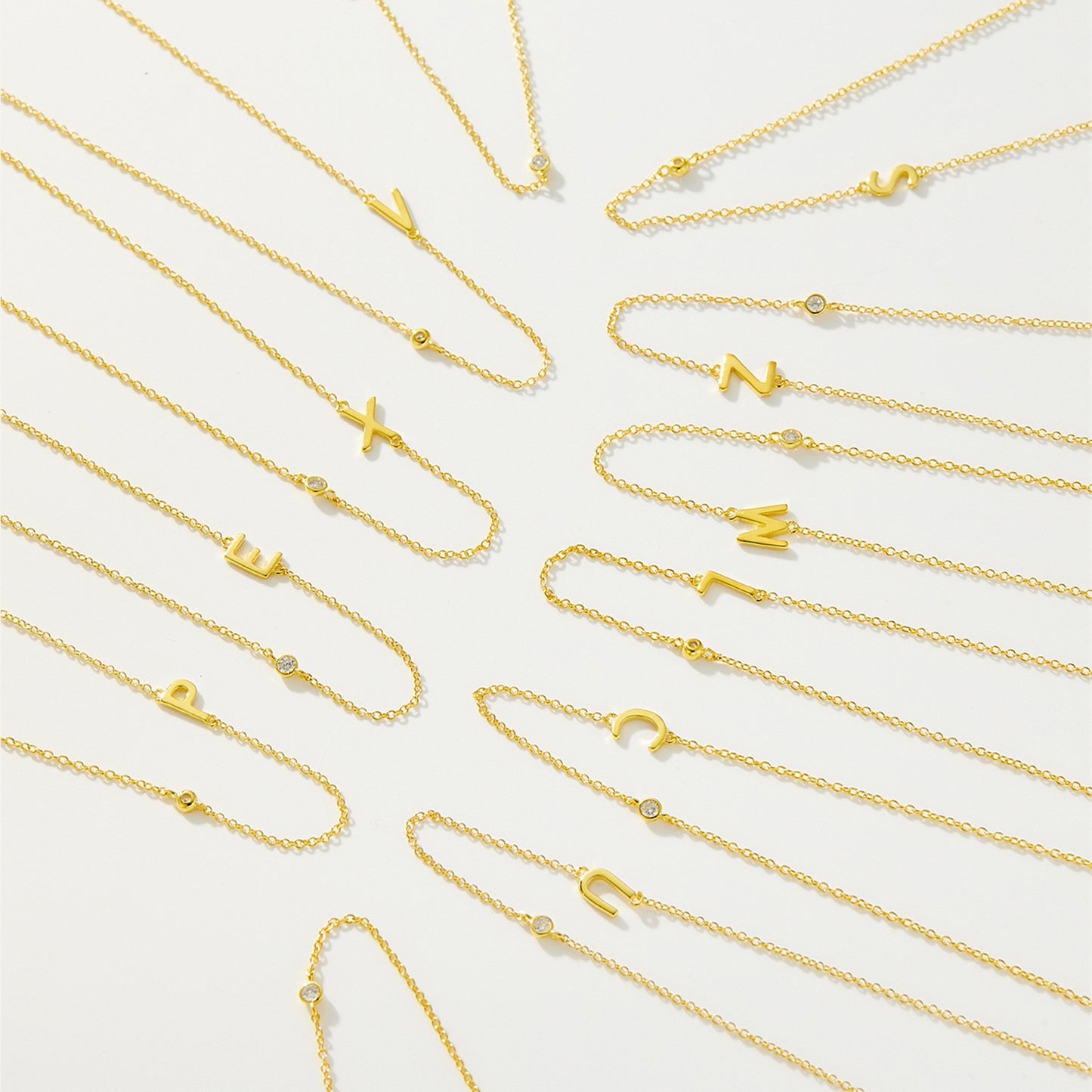 925 Sterling Silver Letter Fashion Necklace