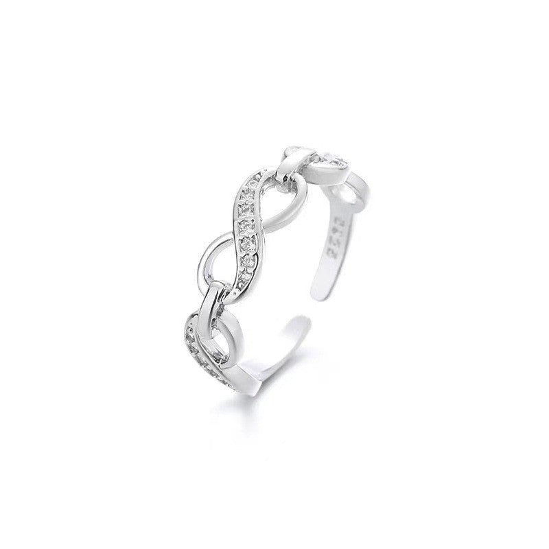 925 Sterling Silver Infinity Fashion Ring