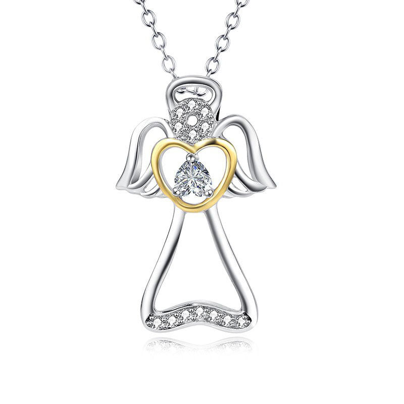 925 Sterling Silver Angel Fashion Necklace