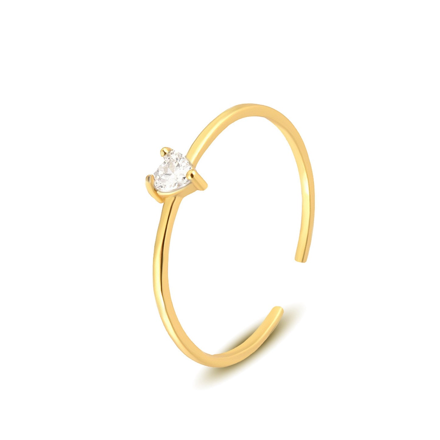 925 Sterling Silver Zircon Fashion Open Ring