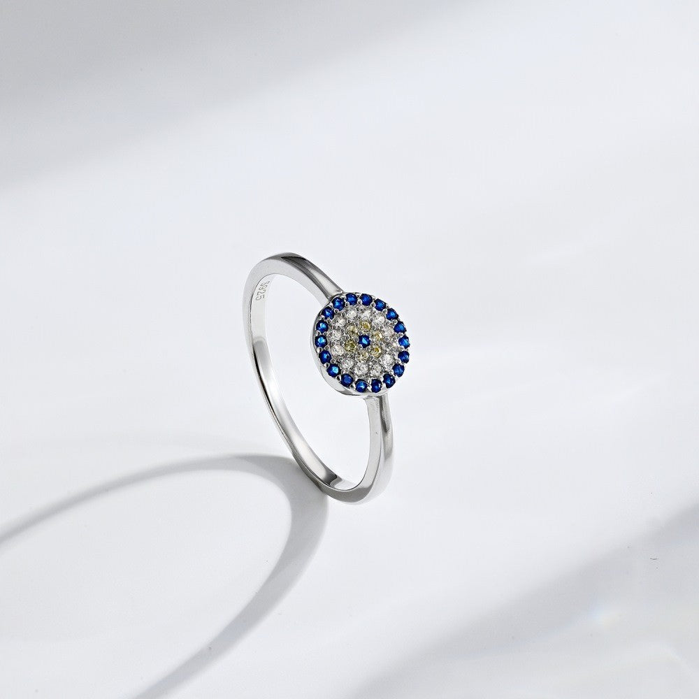 925 Sterling Silver Evil Eye Fashion Ring