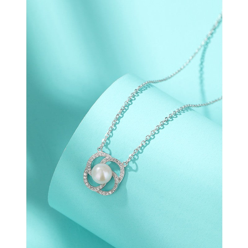 925 Sterling Silver Pearl Fashion Necklace