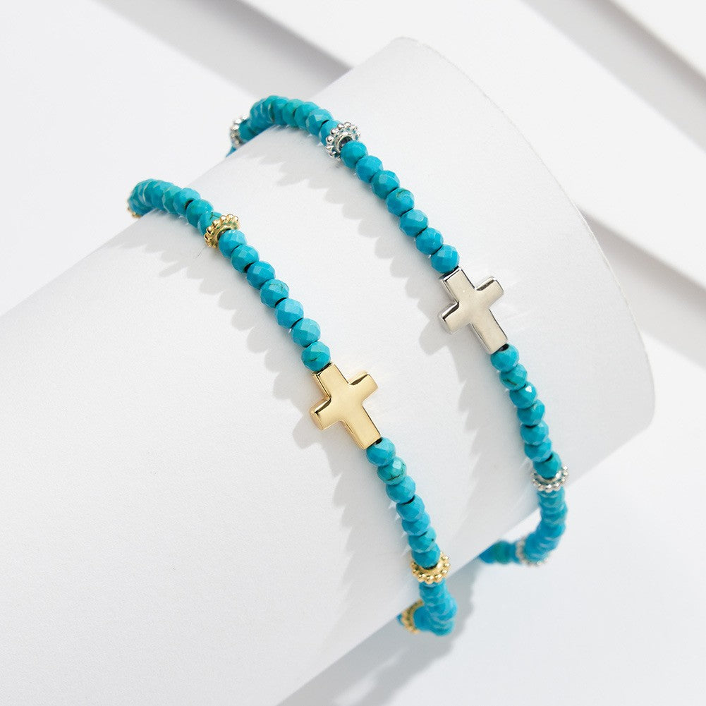 925 Sterling Silver Cross Bracelet