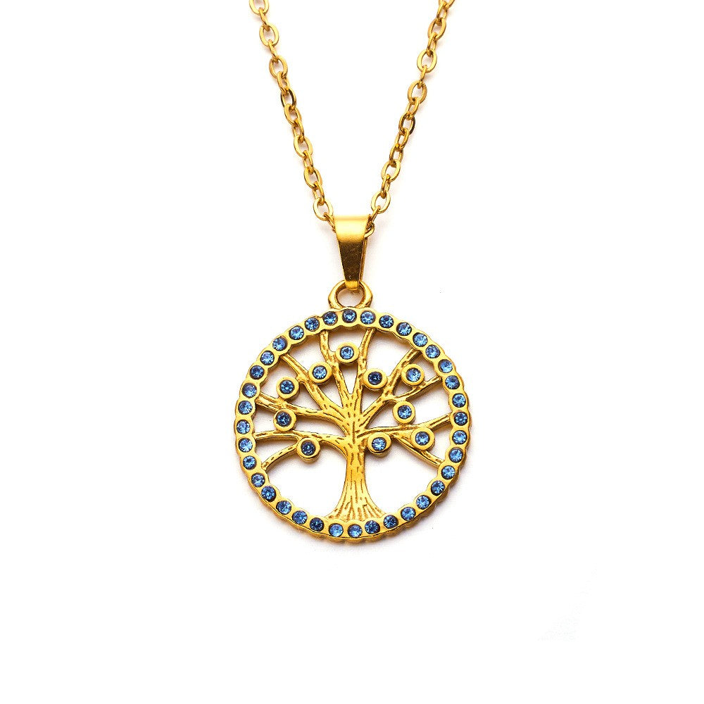 Stainless Steel Tree of Life Fashion Necklace
