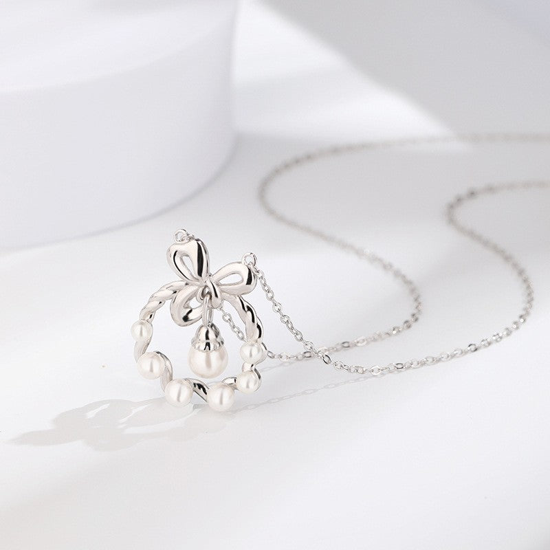 925 Sterling Silver Pearl Fashion Necklace