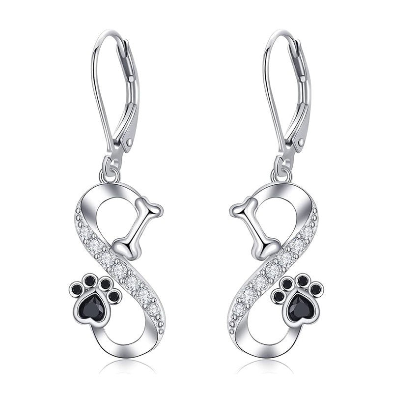 925 Sterling Silver Infinity Fashion Huggie Earrings
