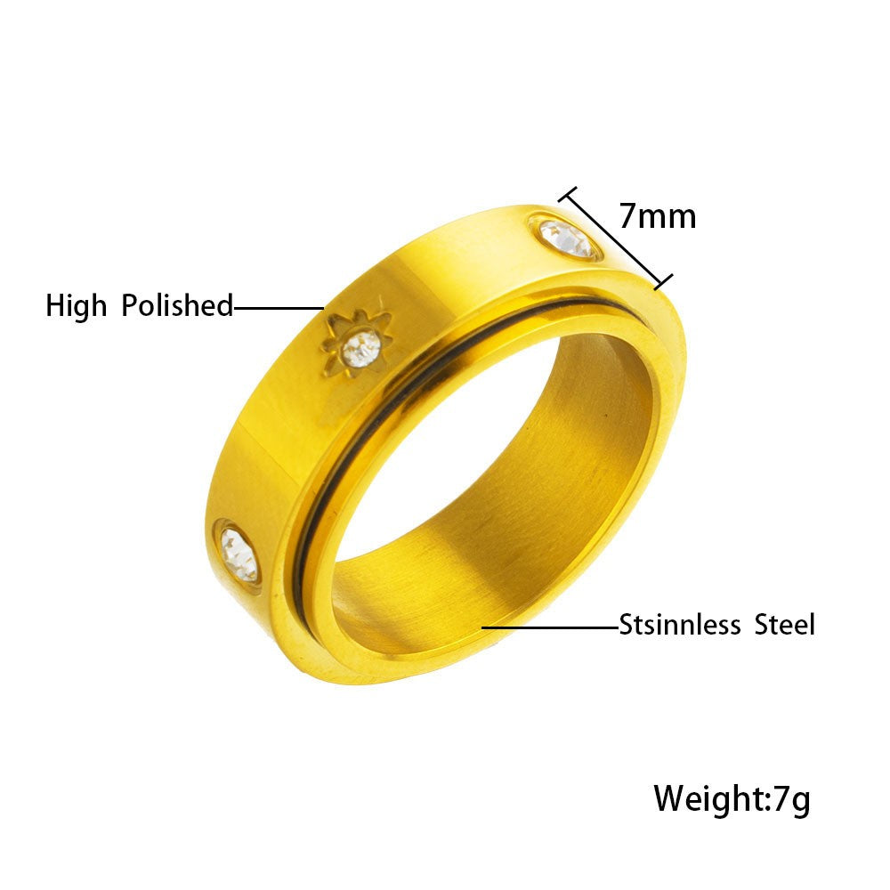 Stainless Steel Minimalist Fashion Ring