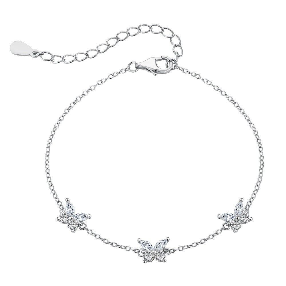 925 Sterling Silver Butterfly Fashion Bracelet