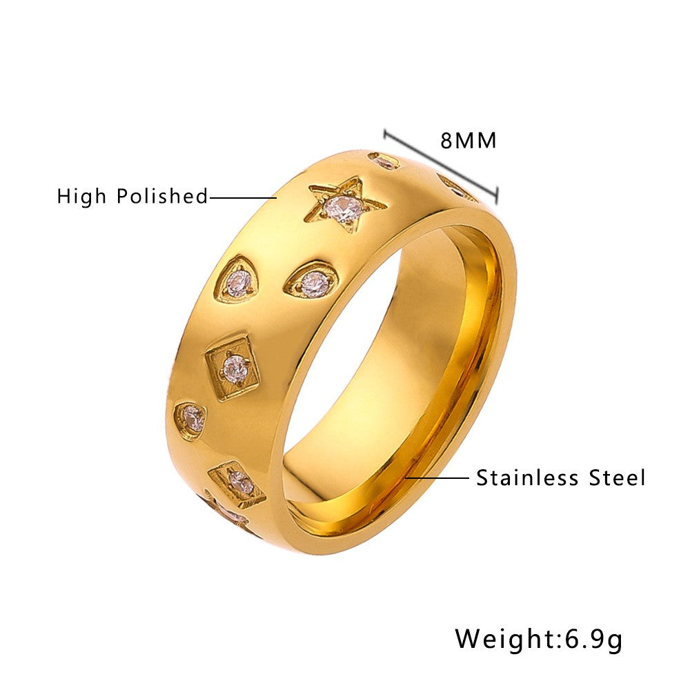 Stainless Steel Minimalist Fashion Ring