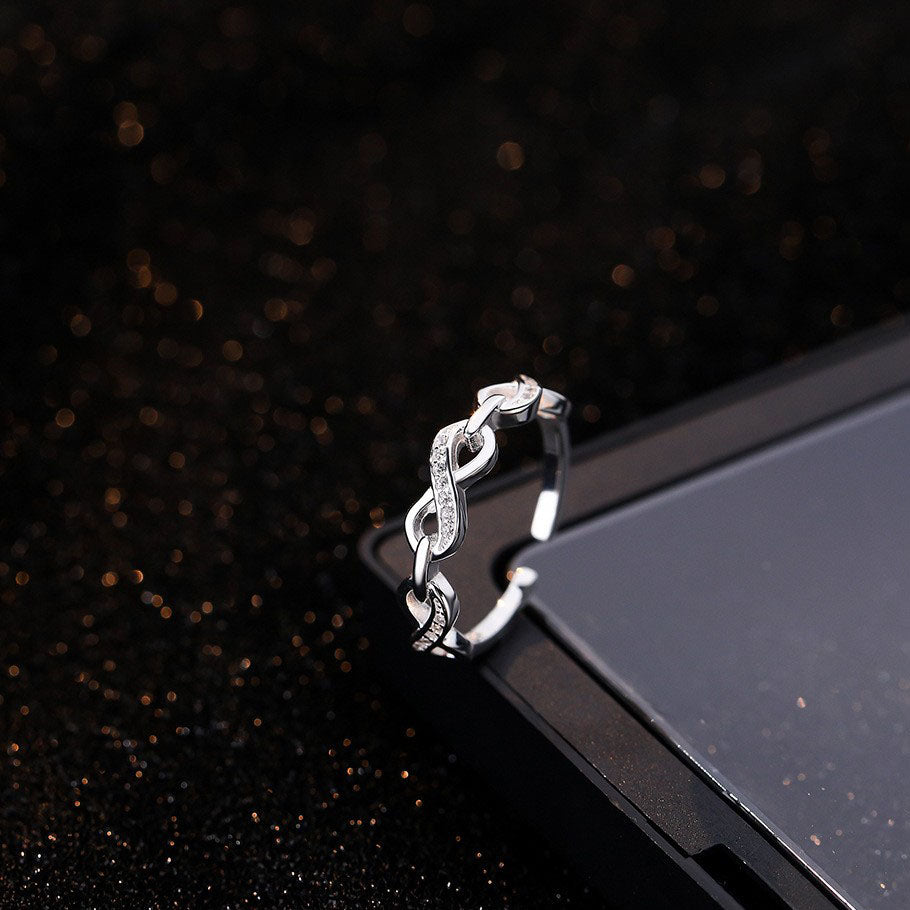 925 Sterling Silver Infinity Fashion Ring