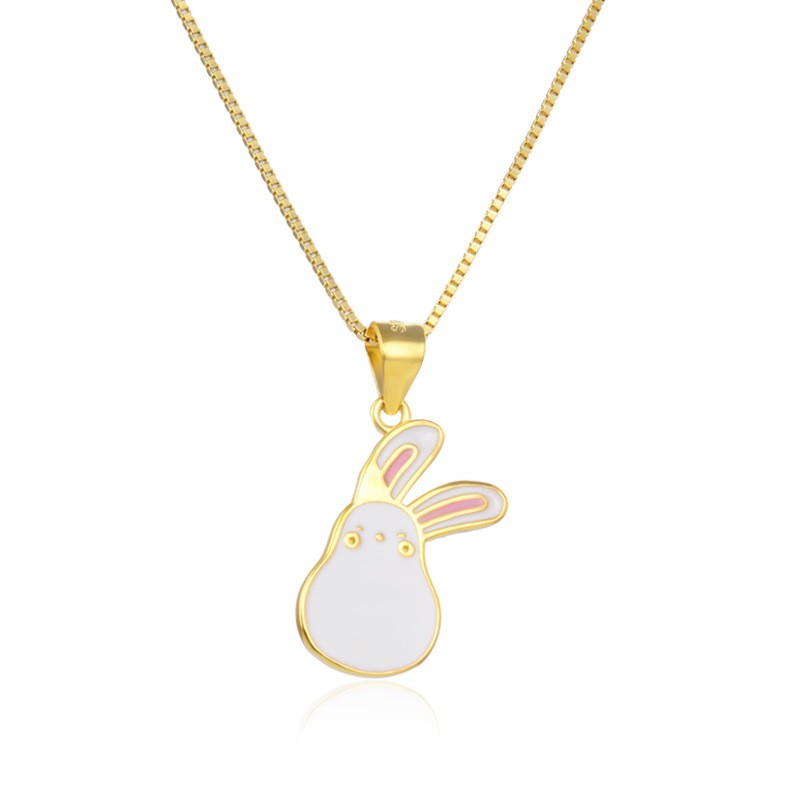 925 Sterling Silver Rabbit Cute Necklace