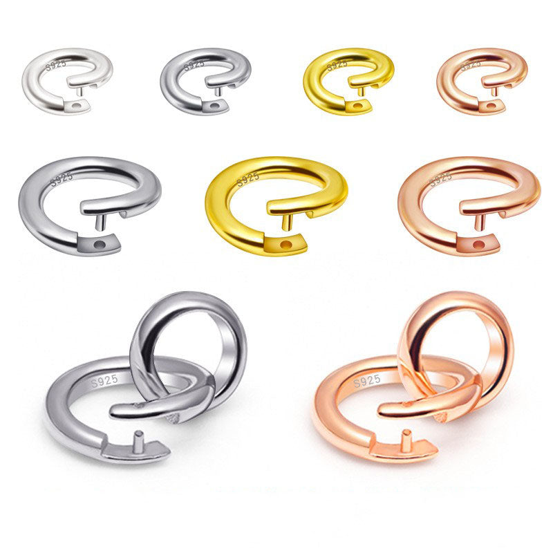 925 Sterling Silver Open Rings For Jewelry DIY
