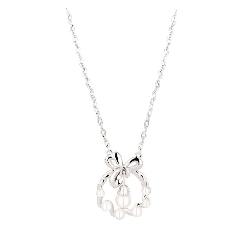 925 Sterling Silver Pearl Fashion Necklace