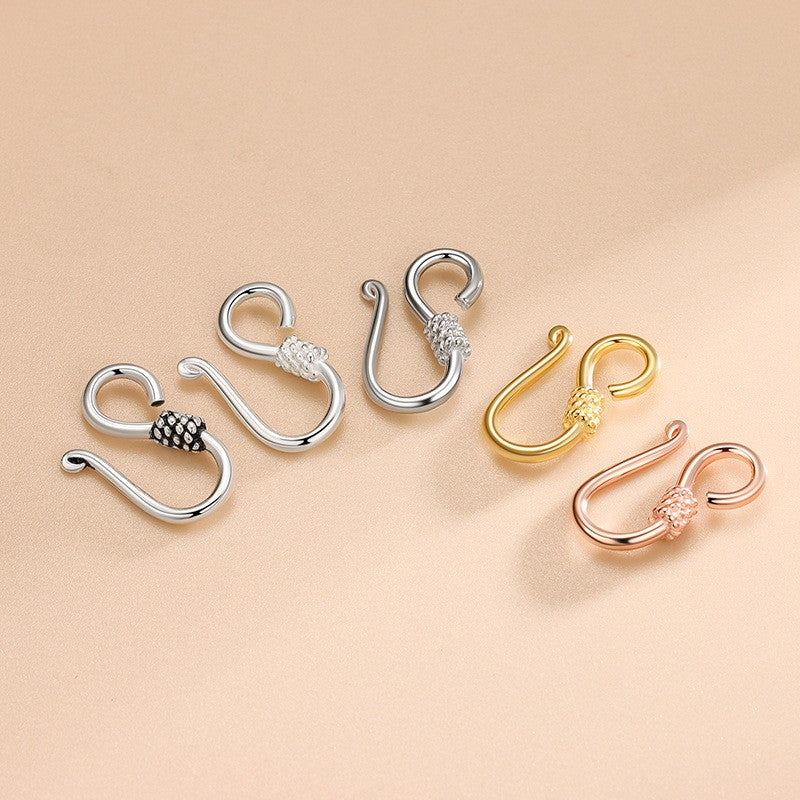 925 Sterling Silver S-Hook Clasp For Jewelry DIY