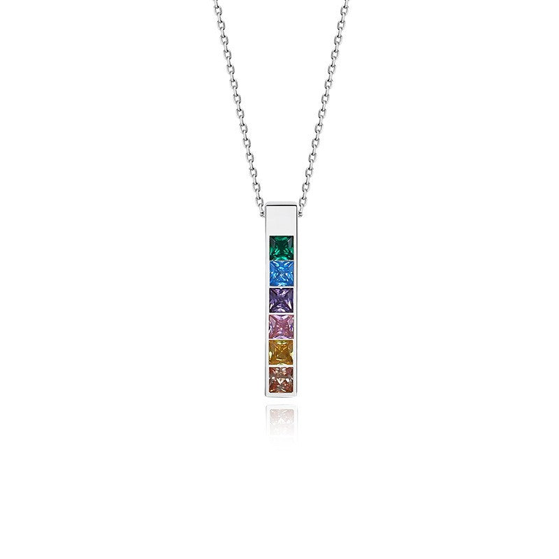925 Sterling Silver Zircon Pendant Necklace
