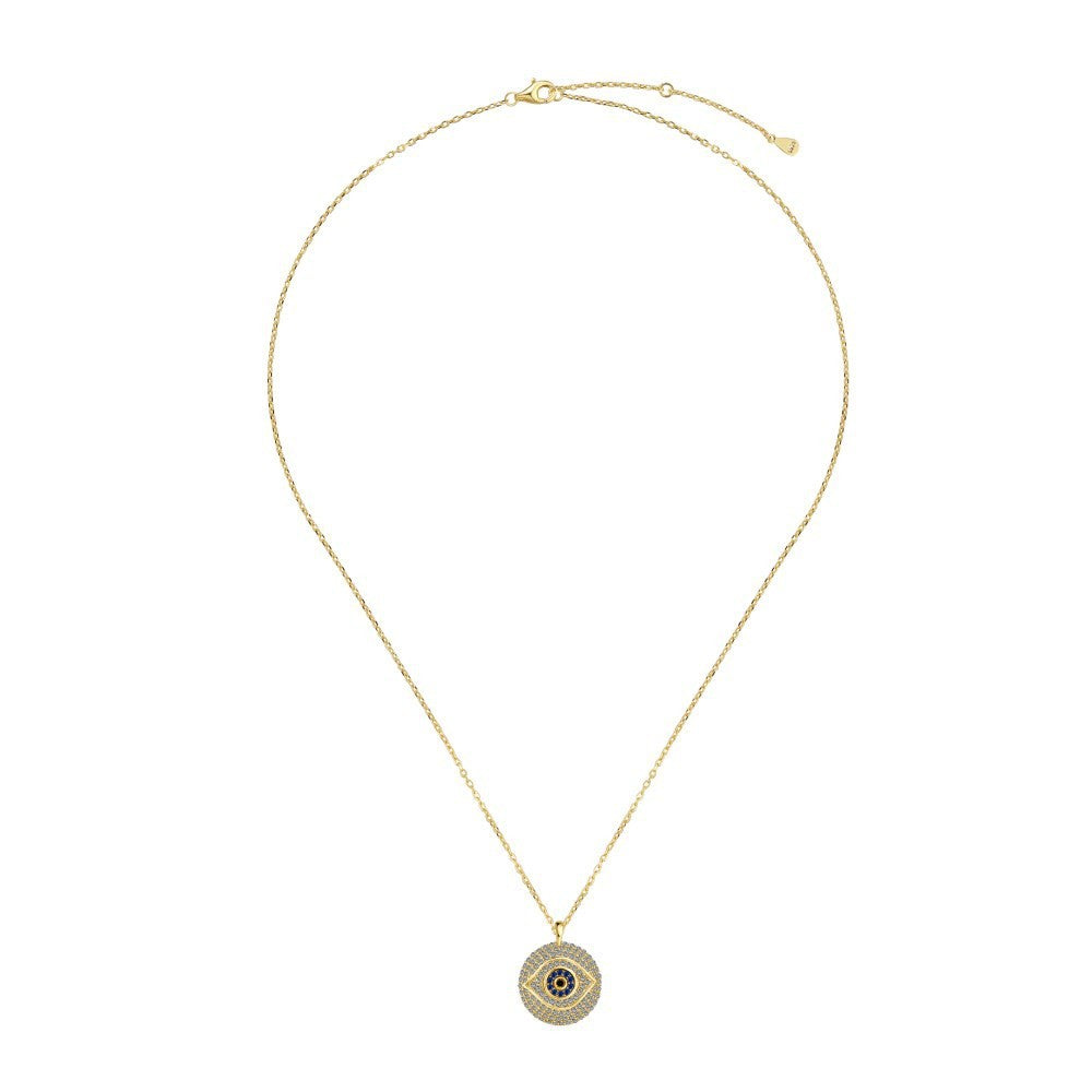 925 Sterling Silver Evil Eye Fashion Pendant Necklace